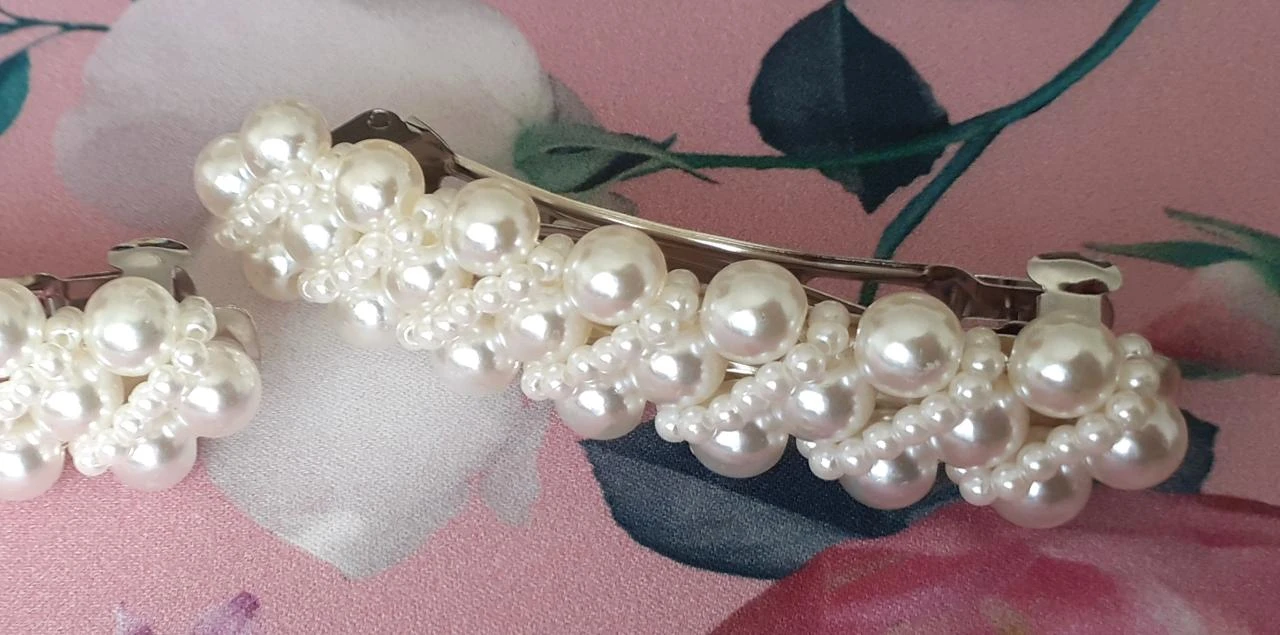 hair clip set vintage look elegant pearls Zenner – photo 4